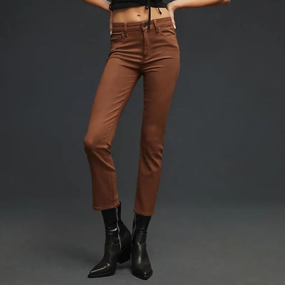 NWT PAIGE Cindy Mid-Rise Coated Jeans size 26